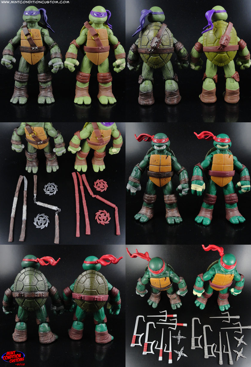 Custom Nickelodeon Teenage Mutant Ninja Turtles Action Figure Set - Created July 11th, 2012